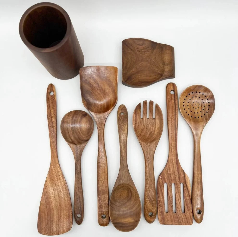 Beck Teak Wooden Kitchen Utensil Set