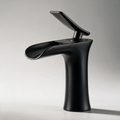 Bourne Waterfall Basin Mixer with Flared Spout — Black