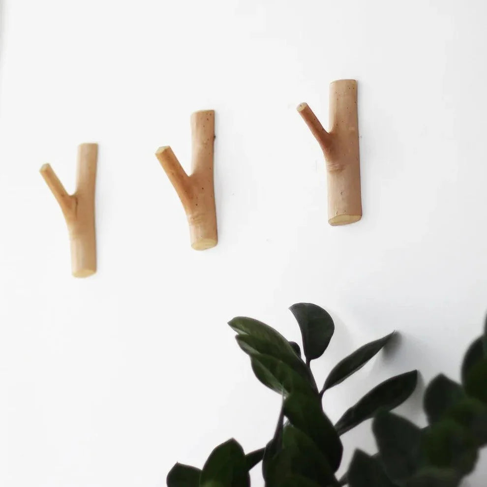 Dovey Forked Timber Branch Wall Hooks