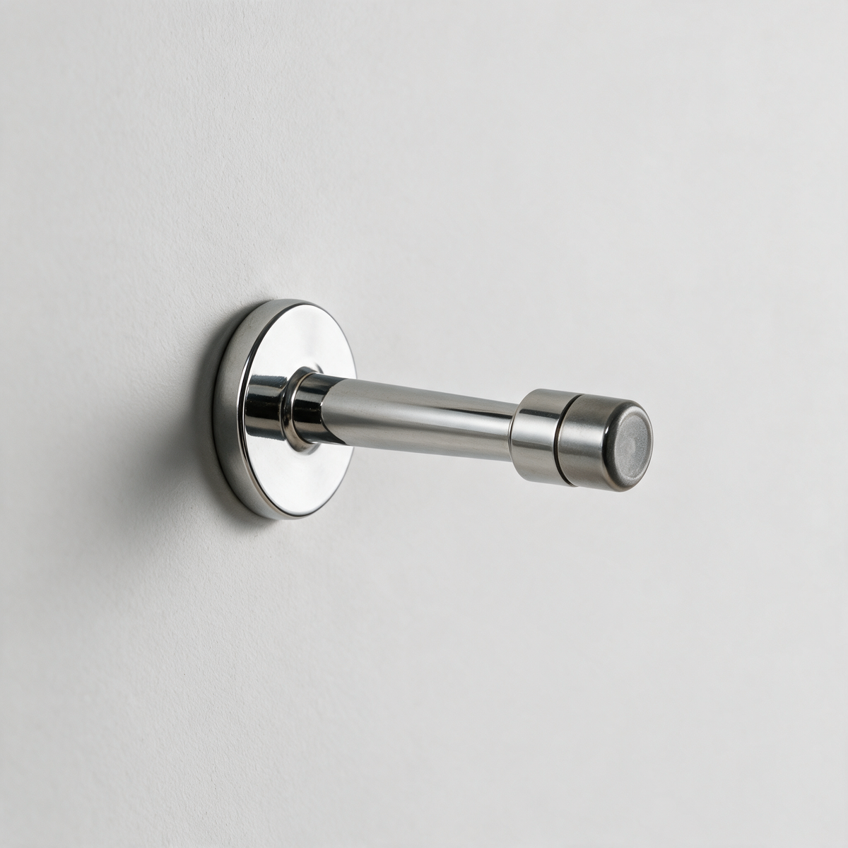 Fenwick Wall-Mounted Cylinder Door Stop — Silver