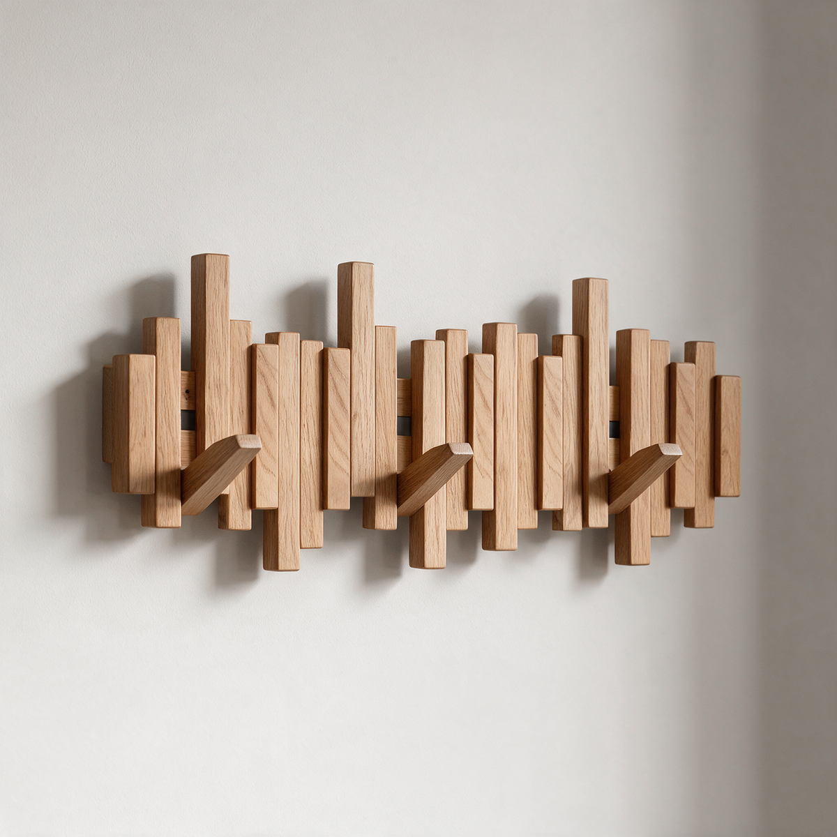 Fernwood Wood Wall Coat Rack — Natural