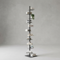 Foundry steel floating ledge shelf, hero shot, light concrete-grey background