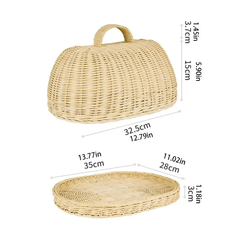 Gorse Woven Rattan Bread Cloche