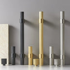 Lyme Knurled Solid Brass Cabinet Handle