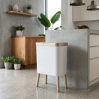 Ness Push-Top Bin on Brass Legs
