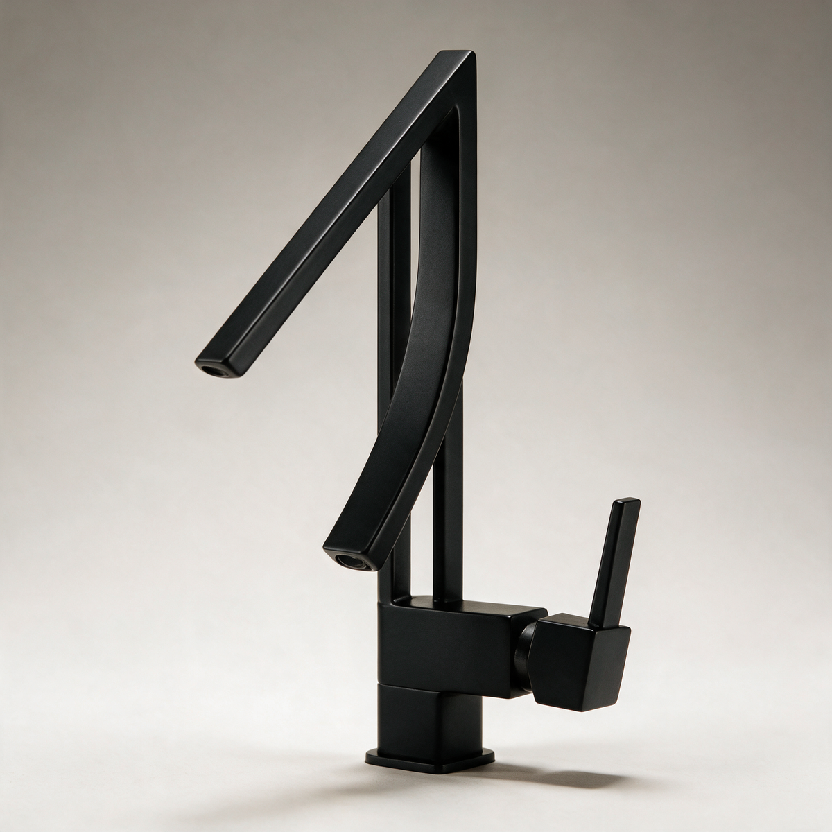 Orme Folded Ribbon Basin Mixer — Black