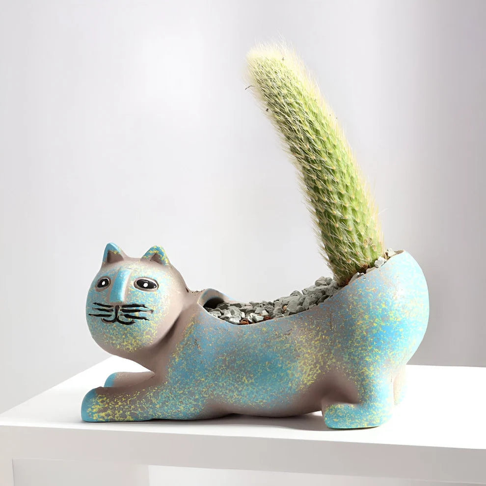 Piran Cat Ceramic Planter