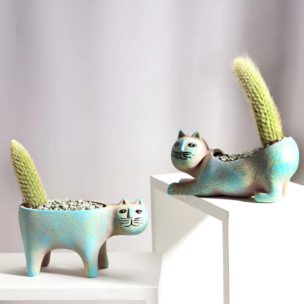 Piran Cat Ceramic Planter
