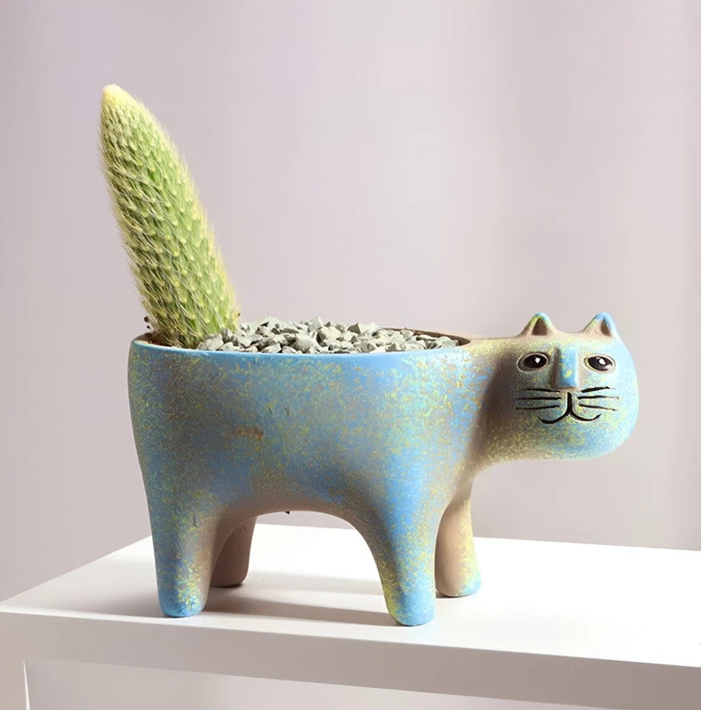 Piran Cat Ceramic Planter