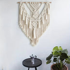 Rannoch Cream Macramé Wall Hanging on Timber Dowel