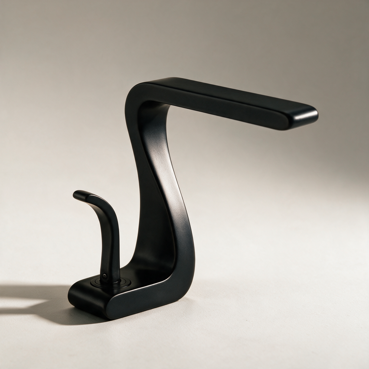 Sennen S-Curve Ribbon Basin Mixer — Black