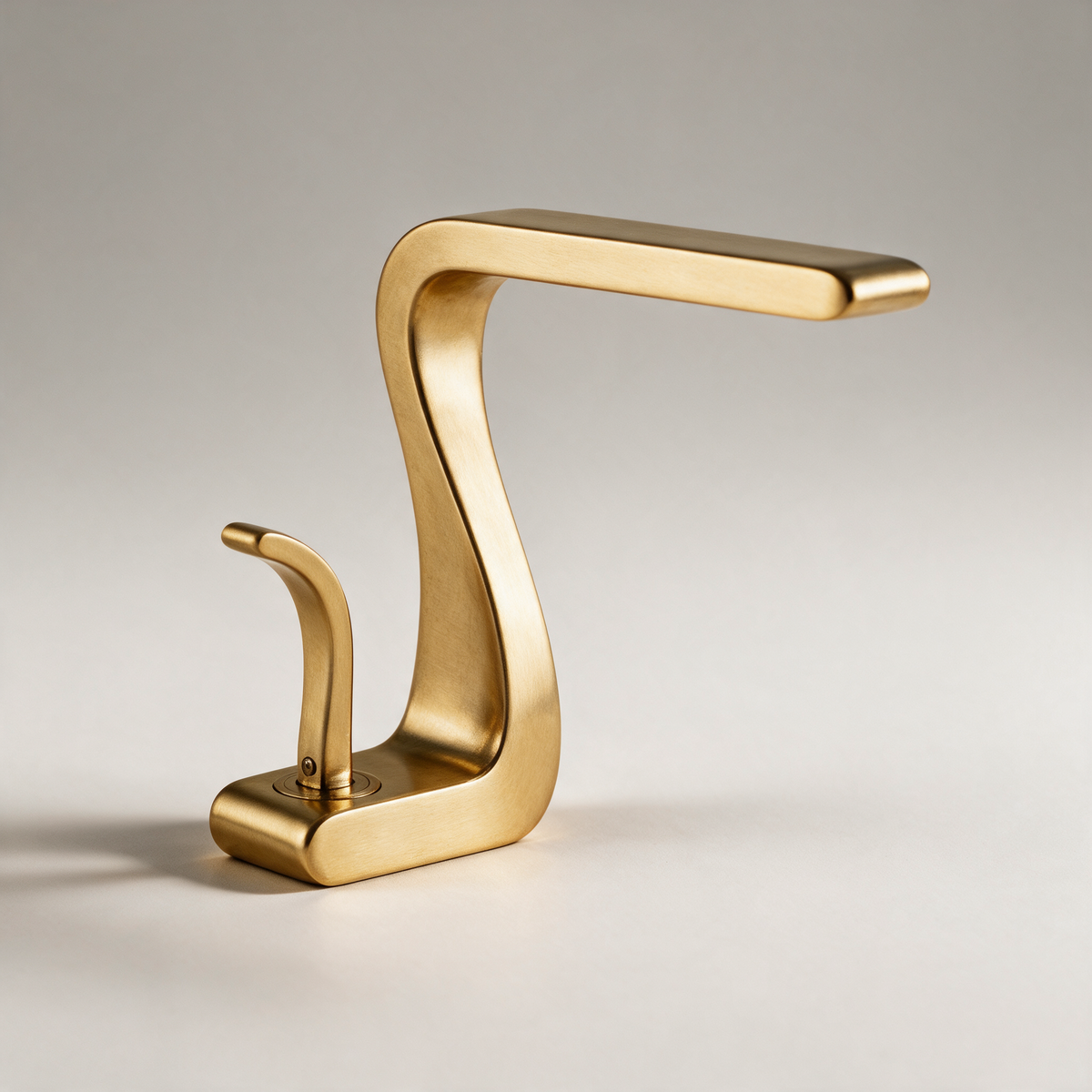 Sennen S-Curve Ribbon Basin Mixer — Gold