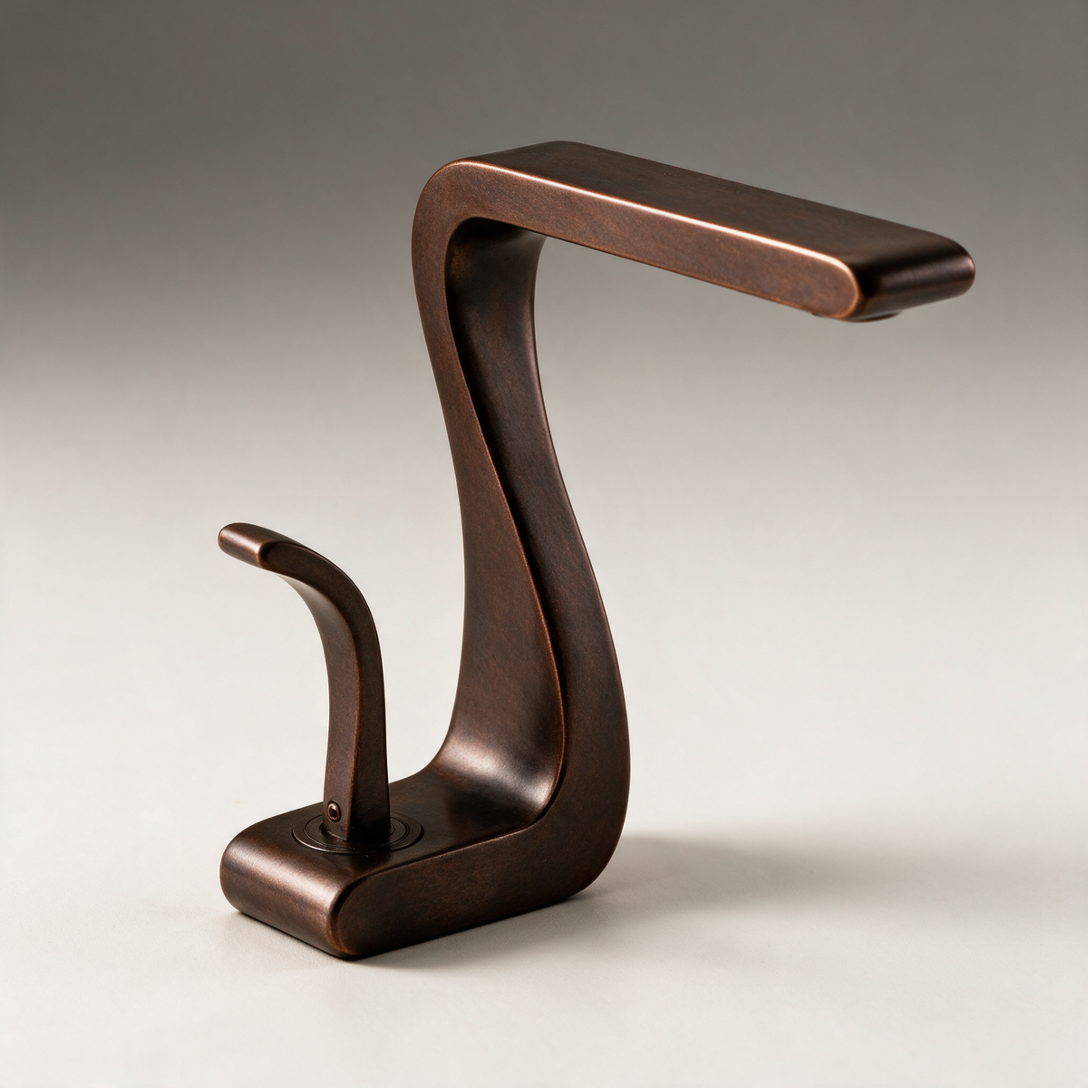 Sennen S-Curve Ribbon Basin Mixer — Coffee