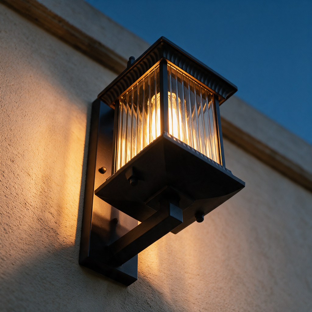 Thornbury lantern from below against a dusk sky