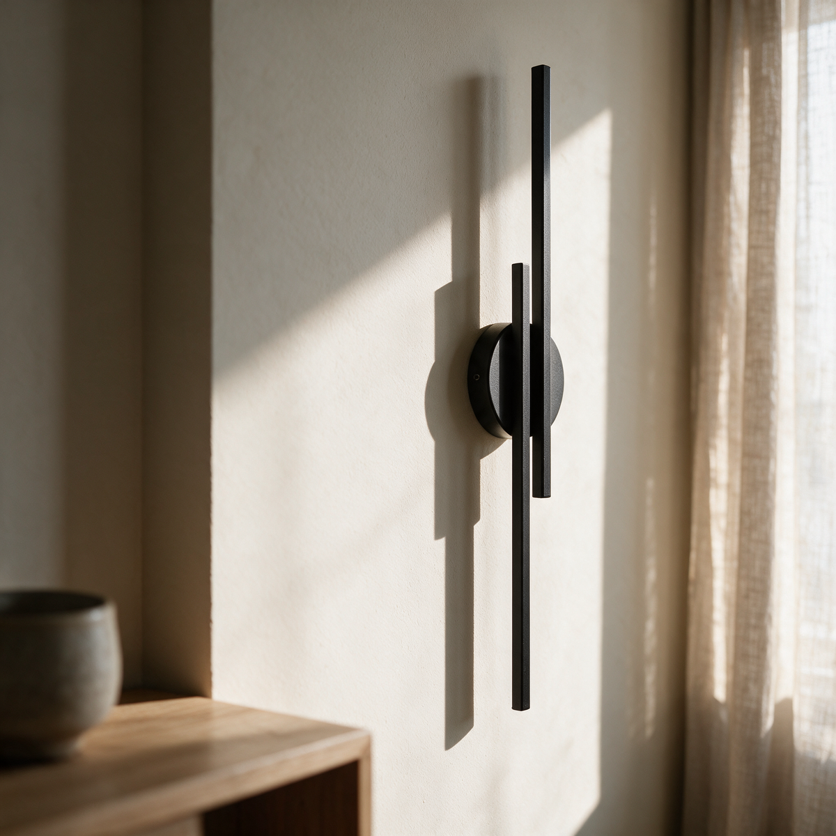 Juniper sconce side profile showing how shallow it sits