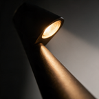 Close-up of the angled light aperture near the apex