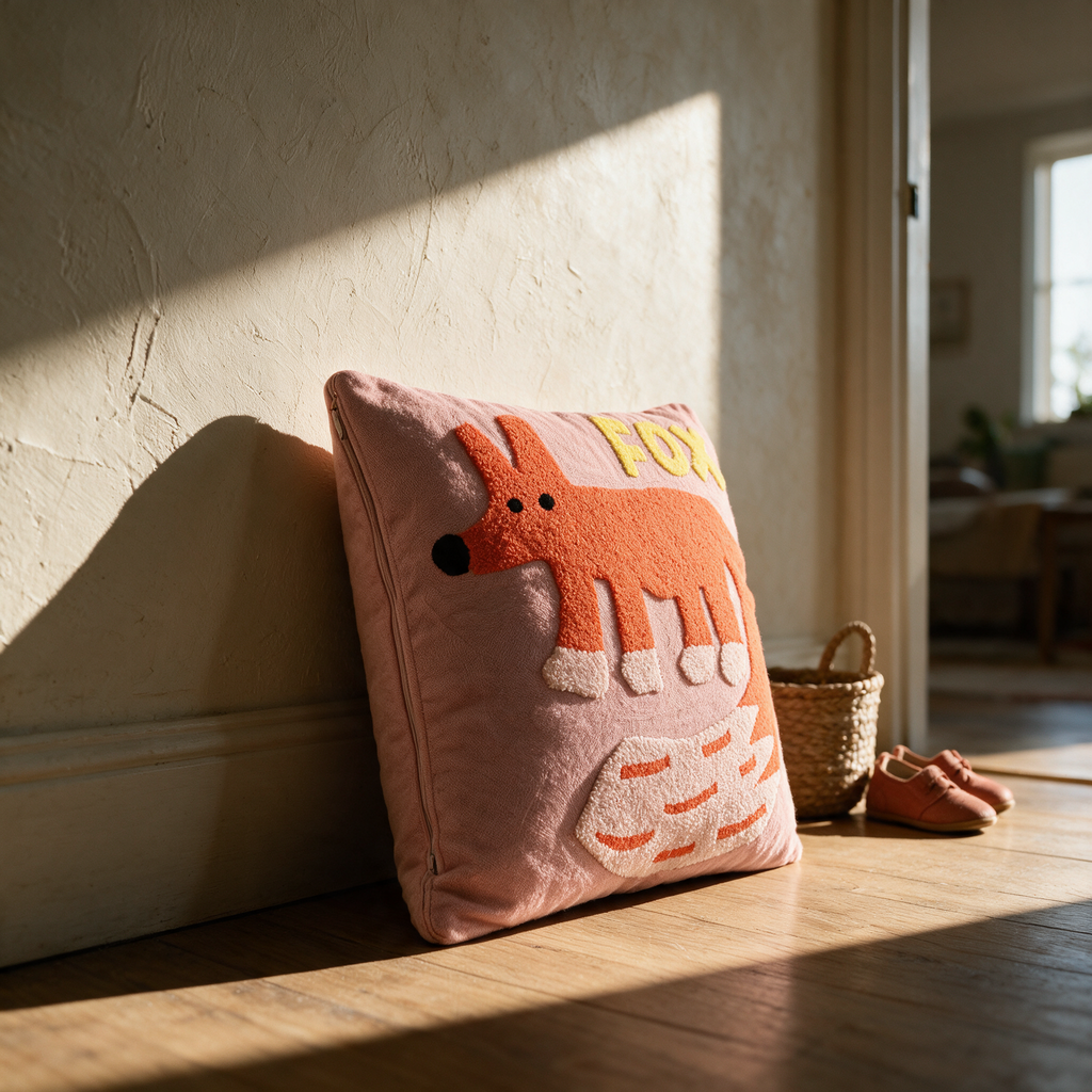 Side angle showing the cushion depth and seam