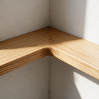 Close-up of the ninety degree corner junction and rounded front edge