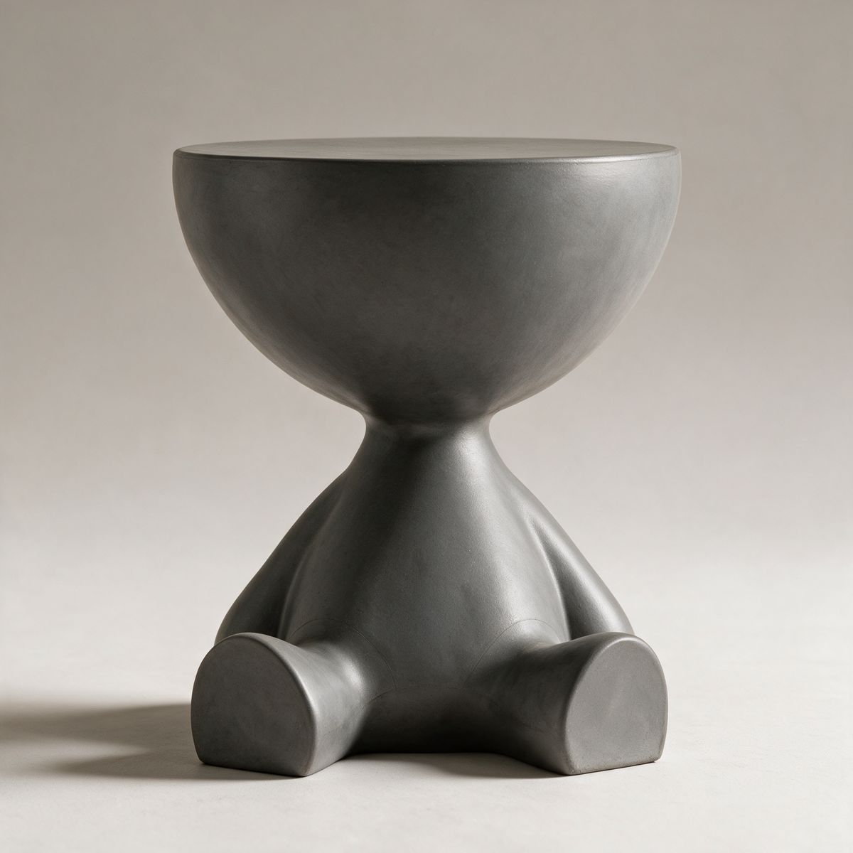 Coll Sculptural Pedestal Side Table — Grey