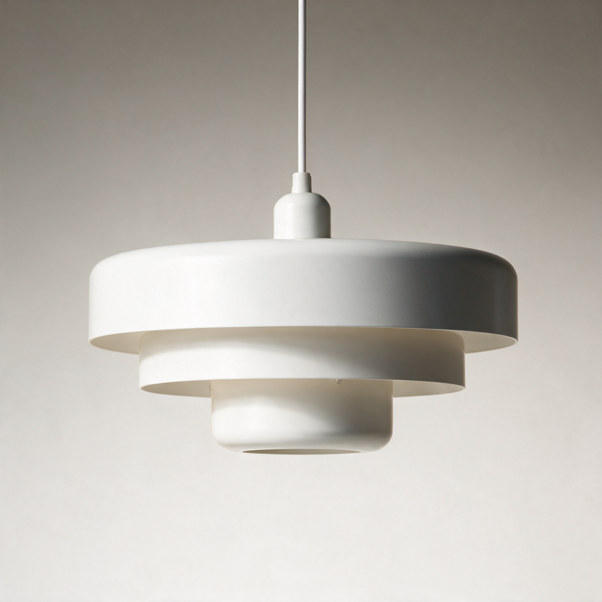 Ashby Layered Suspension Pendant — White