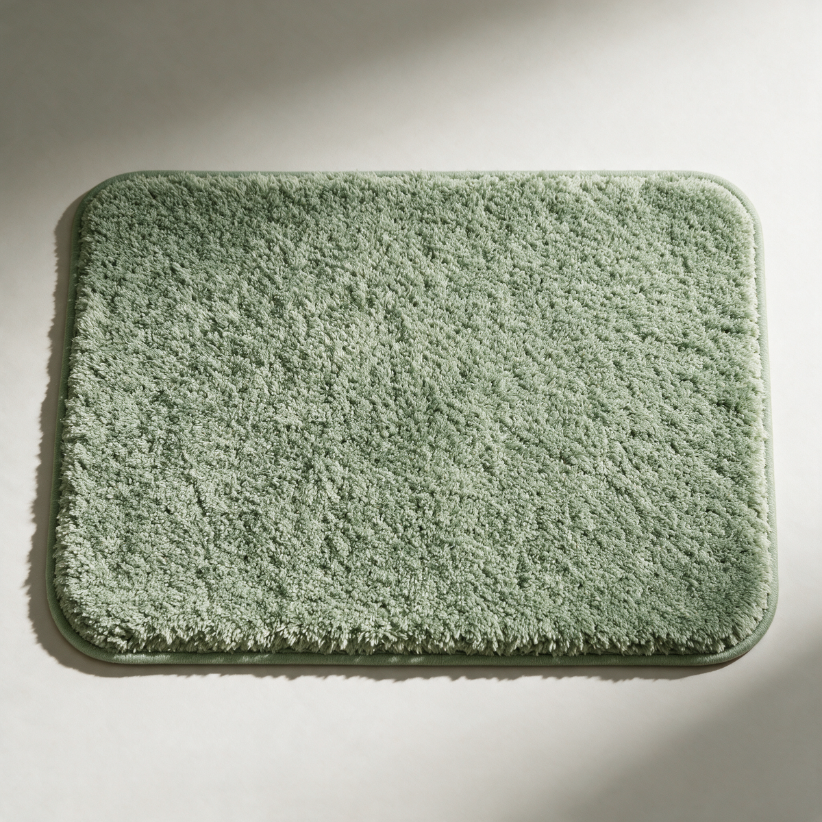 Meadow Plush Microfibre Bath Mat — Non-Slip — Green