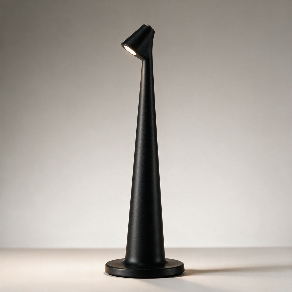 Tarn Tapered Cordless Table Lamp — Black