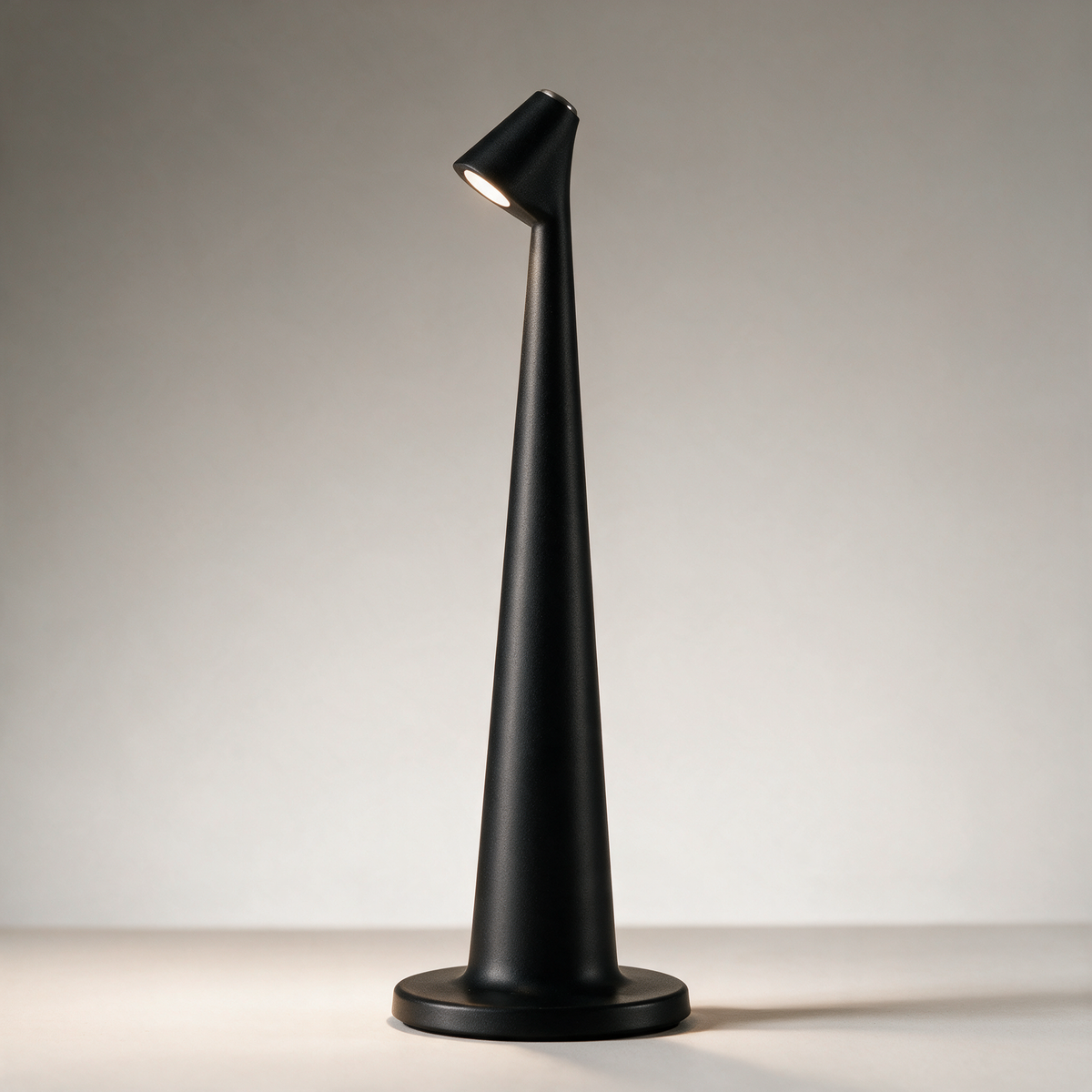 Tarn Tapered Cordless Table Lamp — Black