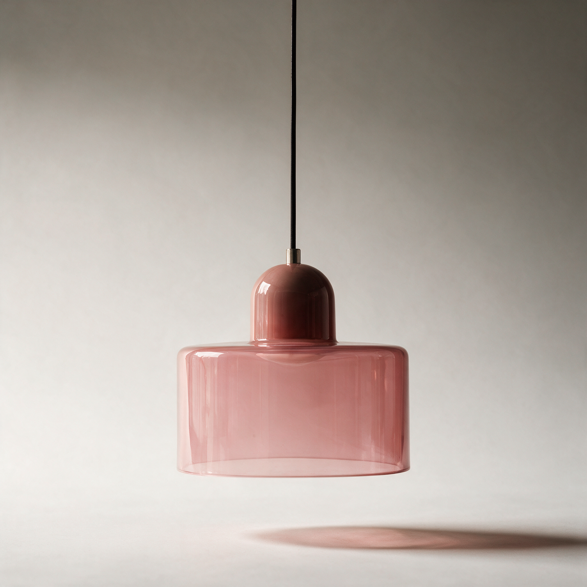 Fable Retro Glass Pendant — Mix and Match — Pink