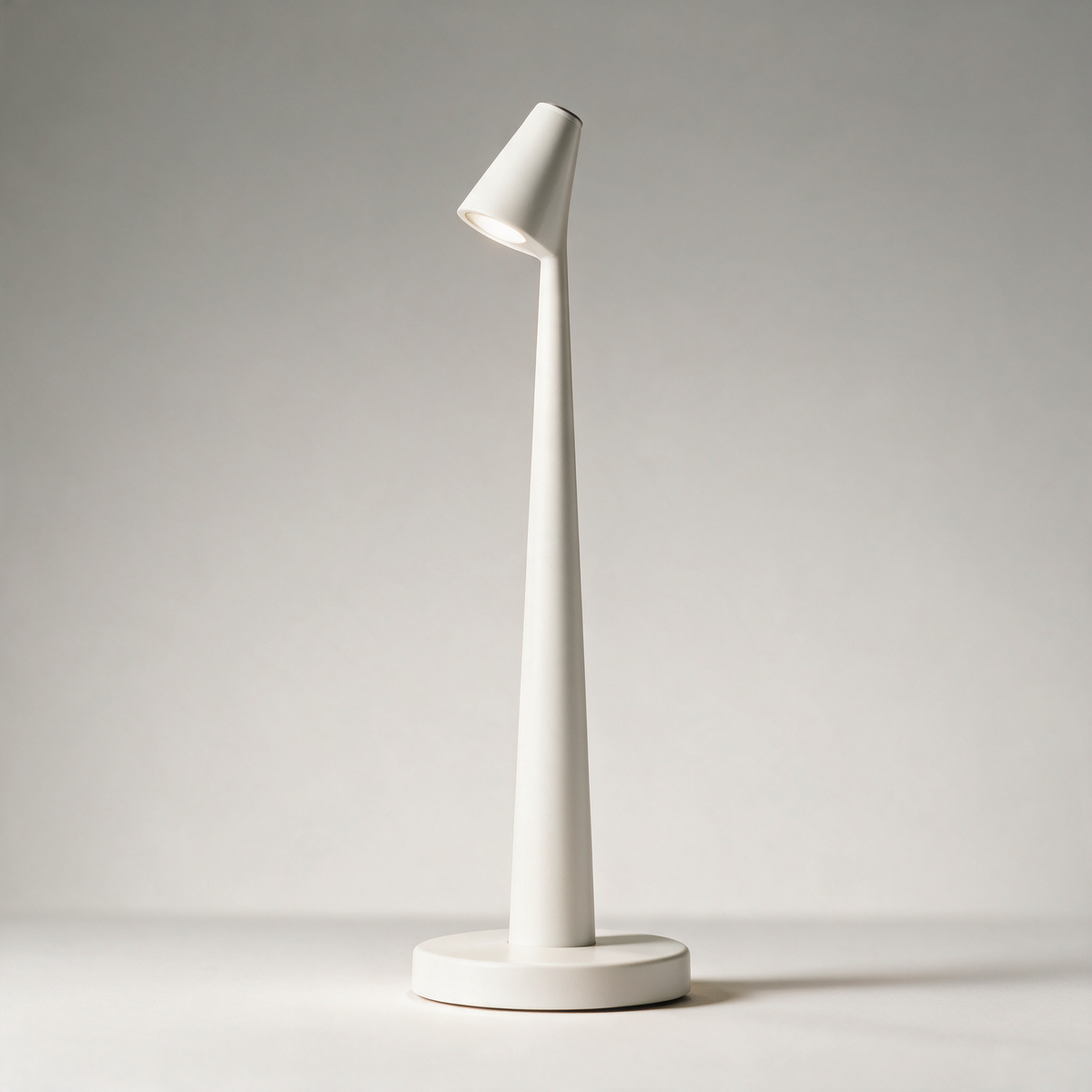 Tarn Tapered Cordless Table Lamp — White