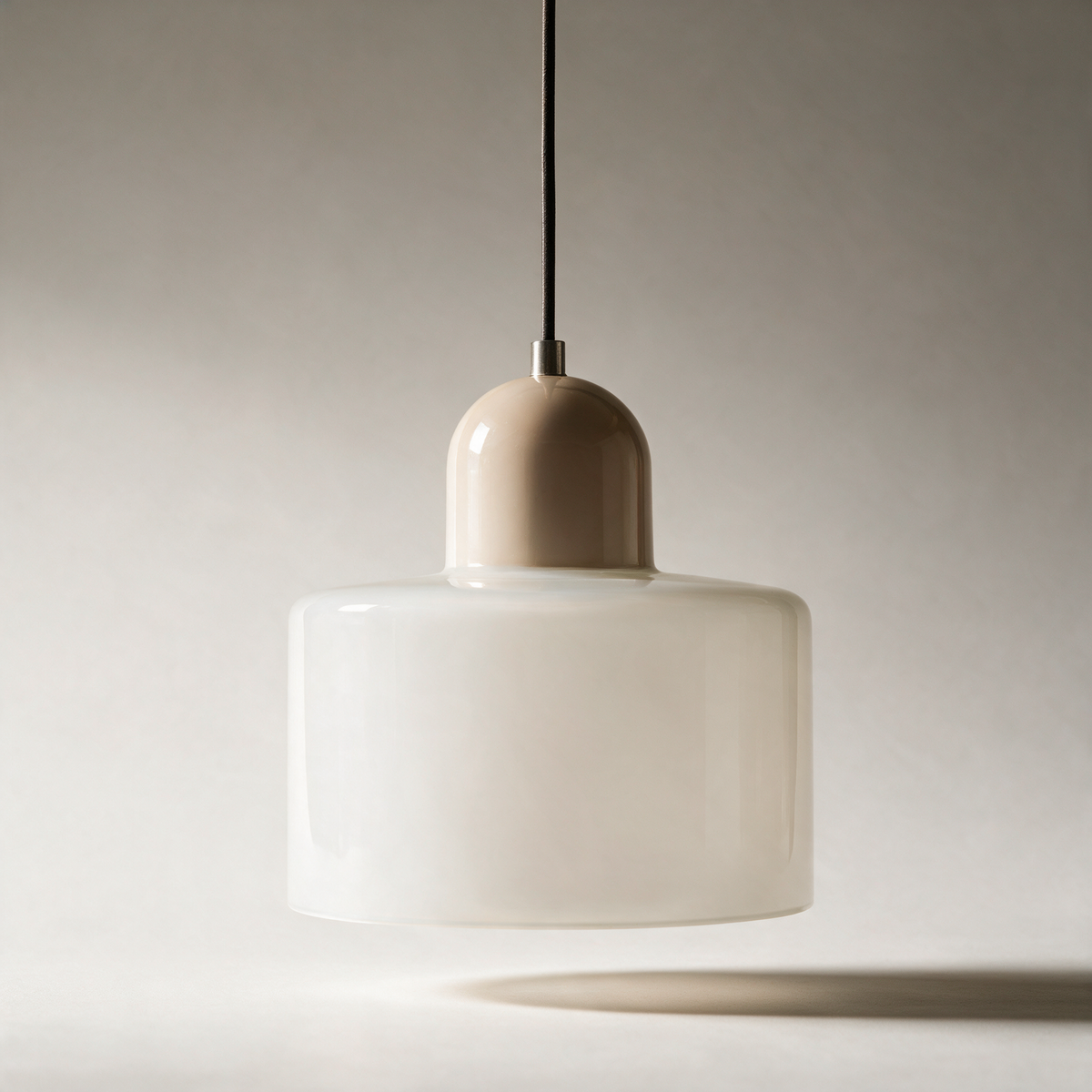 Fable Retro Glass Pendant — Mix and Match — White