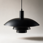 Weald Tiered Cone Pendant Light — Black