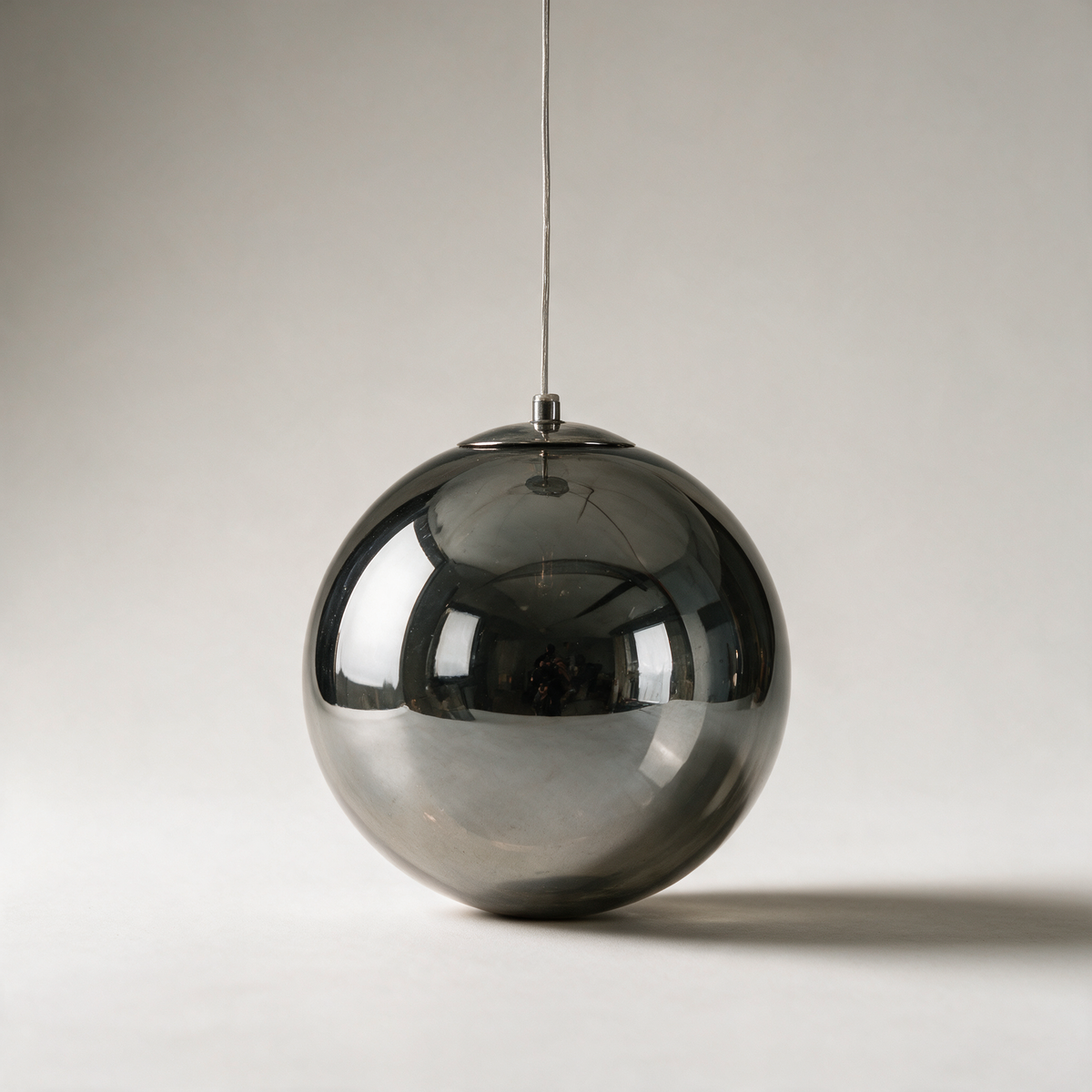 Ember Mirrored Sphere Pendant — Smoke Grey