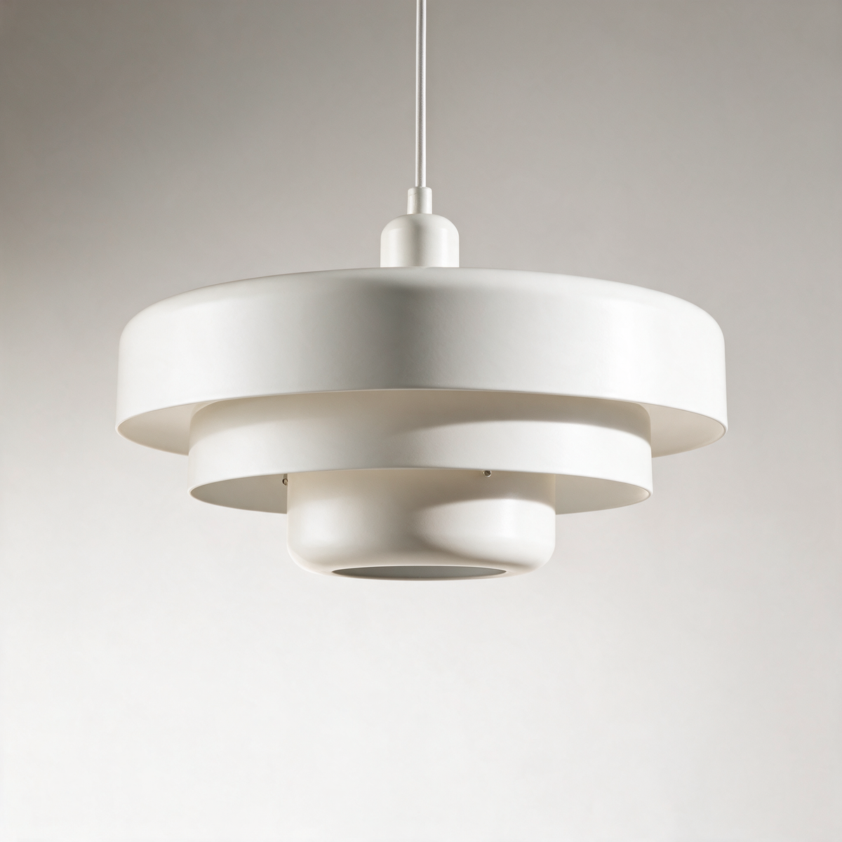 Sorrel Tiered Disc Pendant Light — White