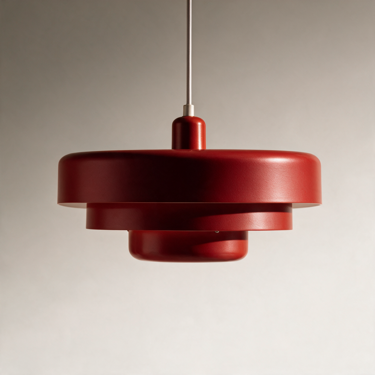 Sorrel Tiered Disc Pendant Light — Red