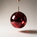 Ember Mirrored Sphere Pendant — Red
