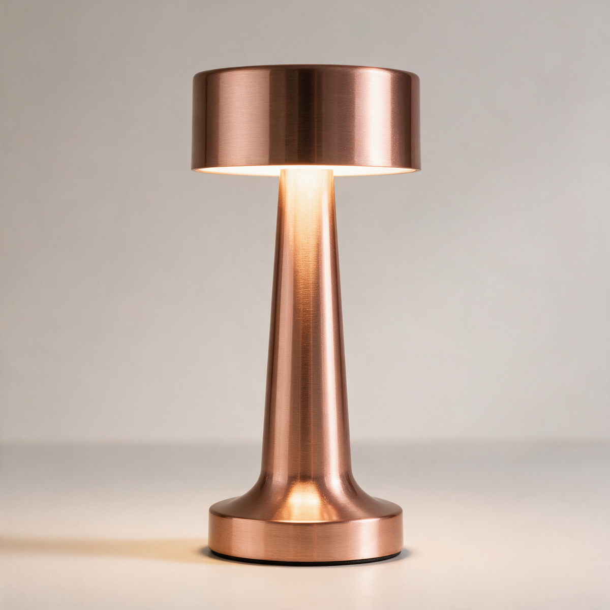 Compact Cordless Table Lamp — 15 Hour Battery — Rose Gold