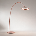 Lorne LED Ring Arc Floor Lamp — Rose Gold
