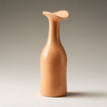 Inver Flared-Lip Porcelain Vase with Bird Silhouette — Apricot