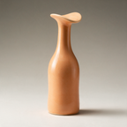 Inver Flared-Lip Porcelain Vase with Bird Silhouette — Apricot