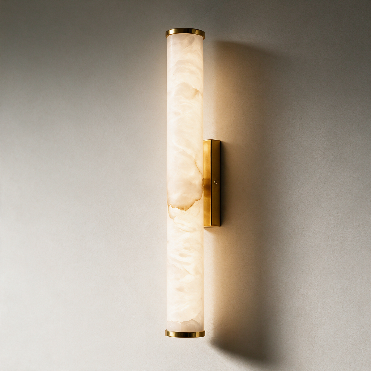 Marlow Alabaster Column Wall Sconce — Gold