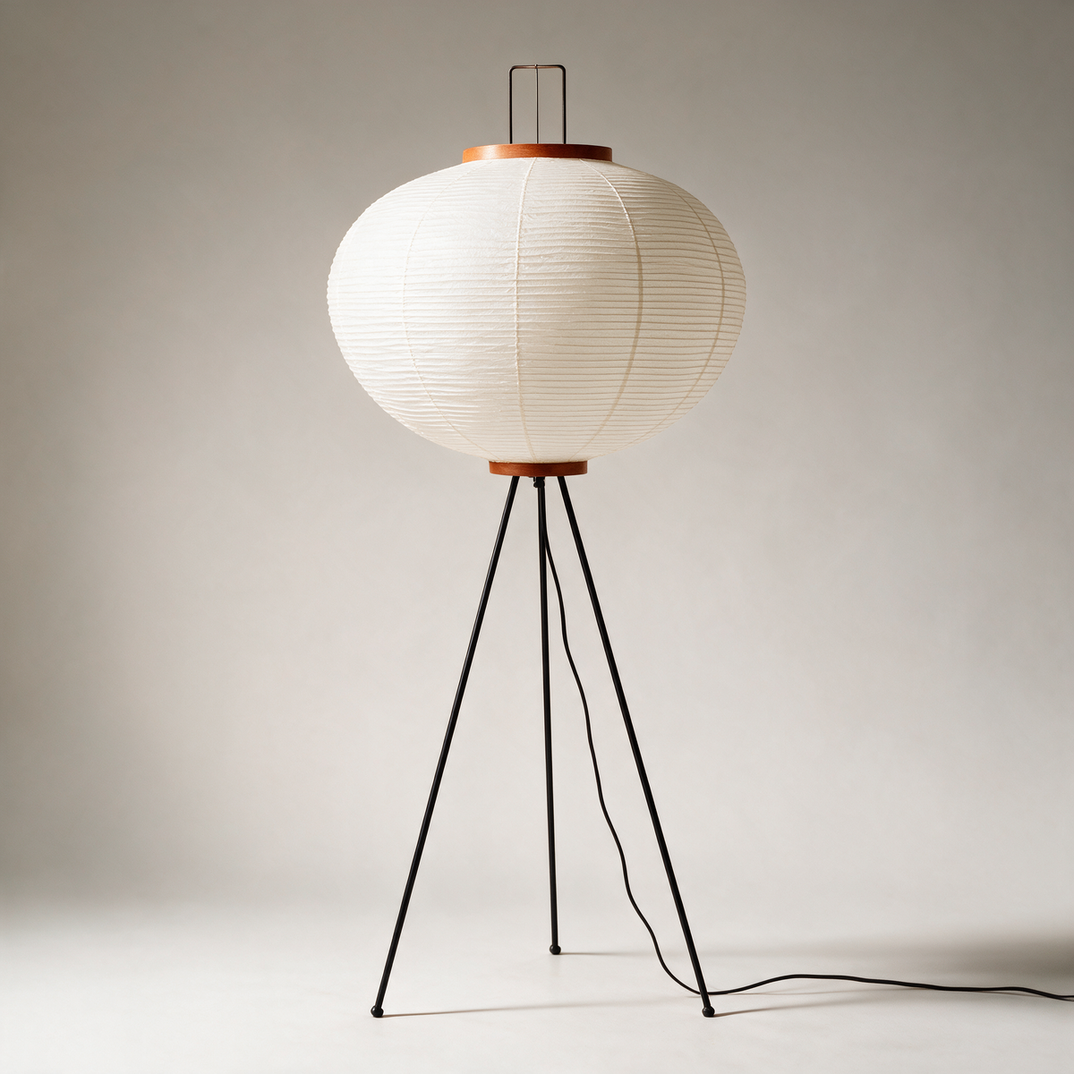 Kell Rice Paper Globe Tripod Floor Lamp — White
