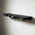 Sable Blackened Live-Edge Wall Shelf — Black
