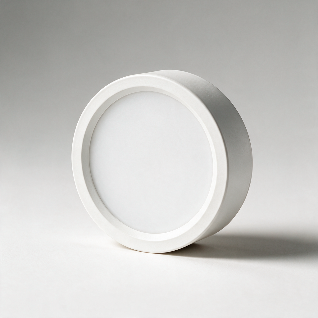 Surface-Mounted Round LED Downlight — No Cutting Required — White