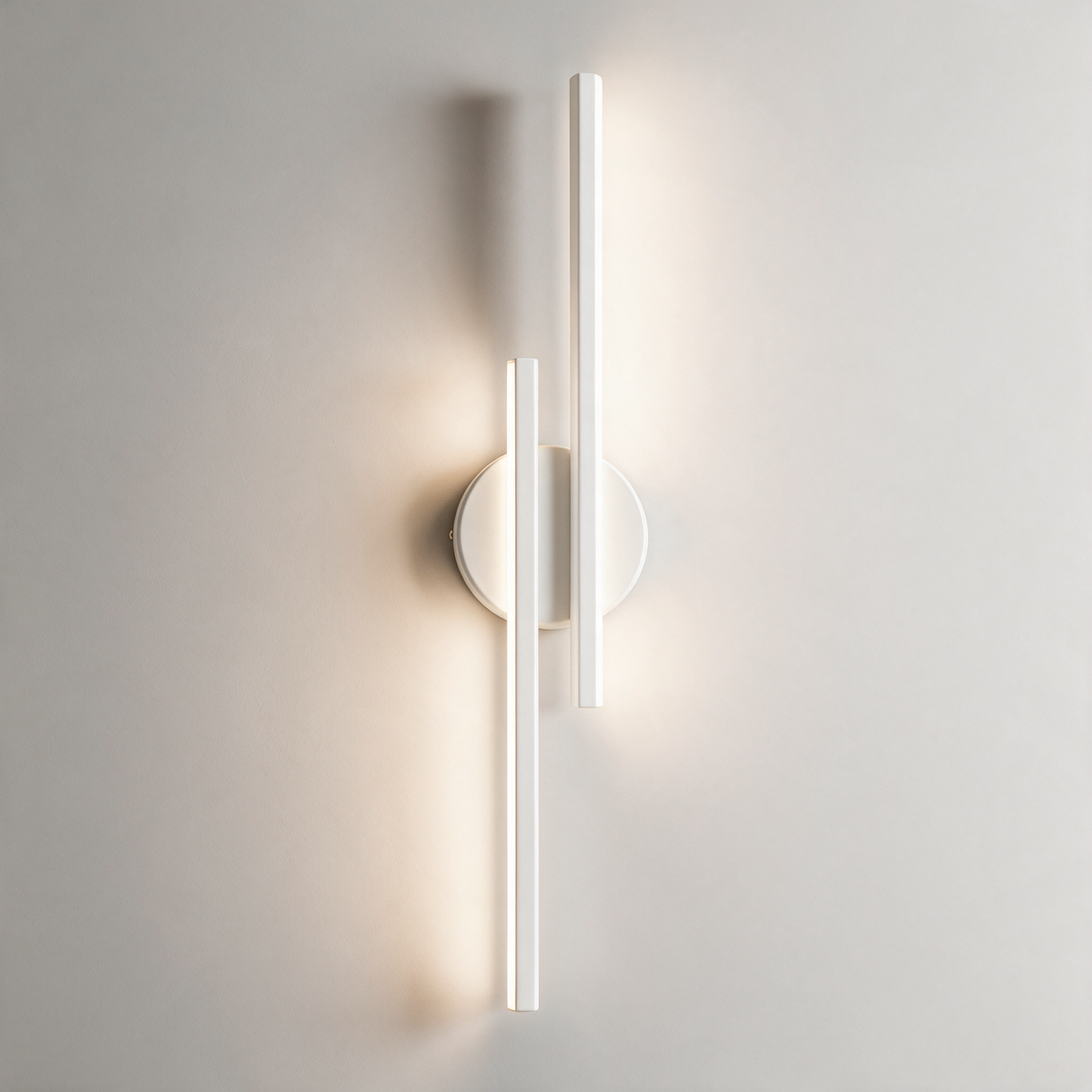 Juniper Twin-Bar LED Wall Light — White