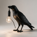 Holt Crow Sculpture Table Lamp with Edison Bulb — Black
