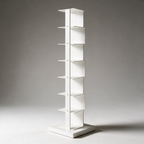 Kestrel Steel Column Bookshelf — White
