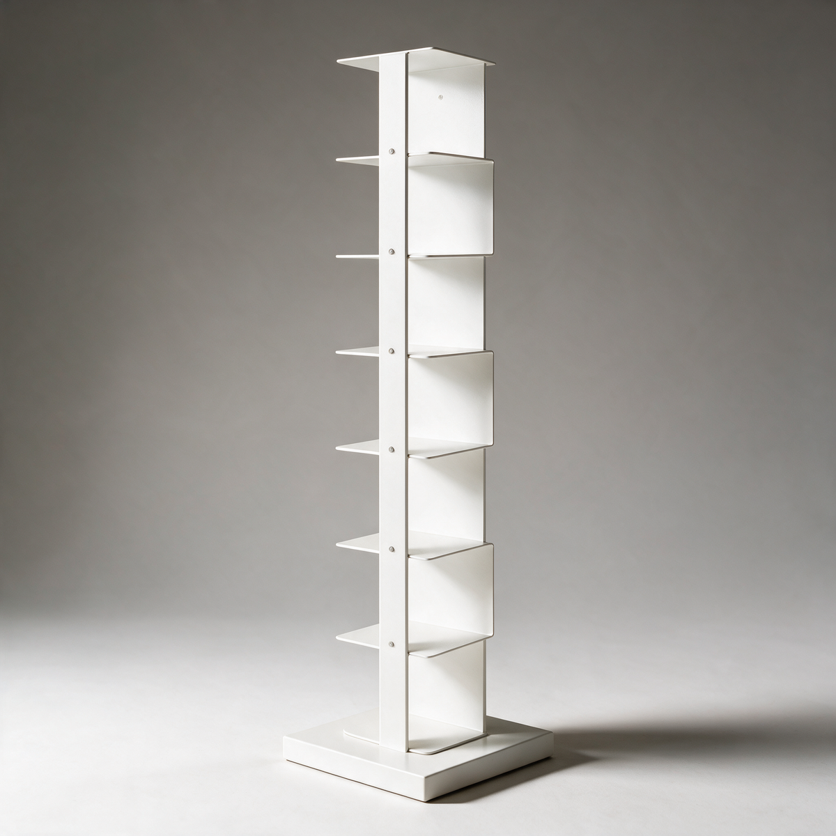 Kestrel Steel Column Bookshelf — White
