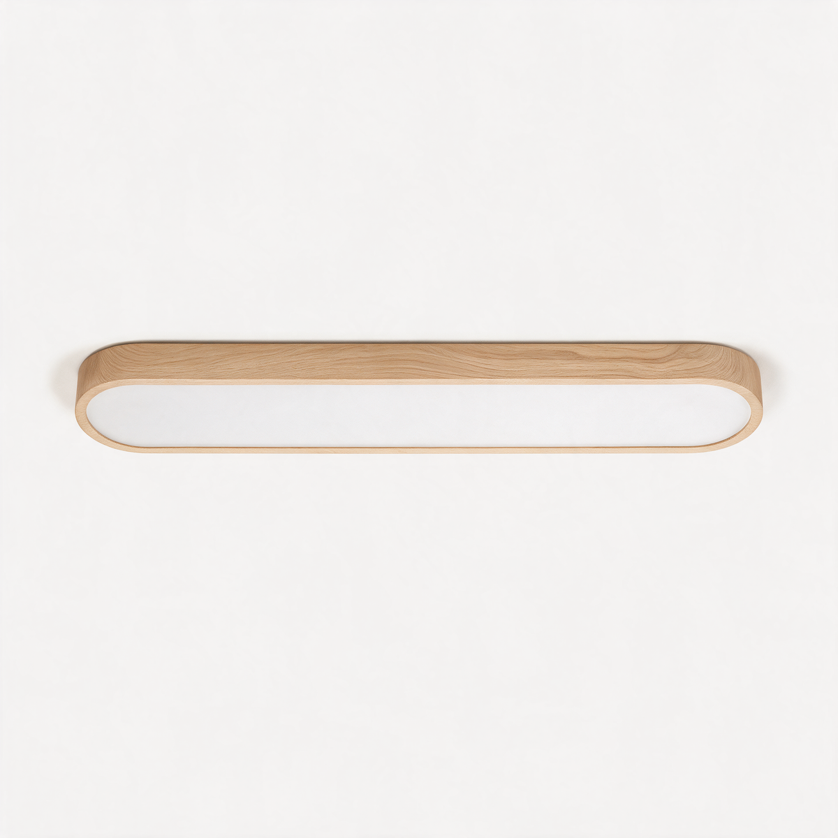 Linden Oak Oval LED Ceiling Light — Light Brown