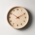 Alcott Solid Wood Wall Clock — Silent — Cream