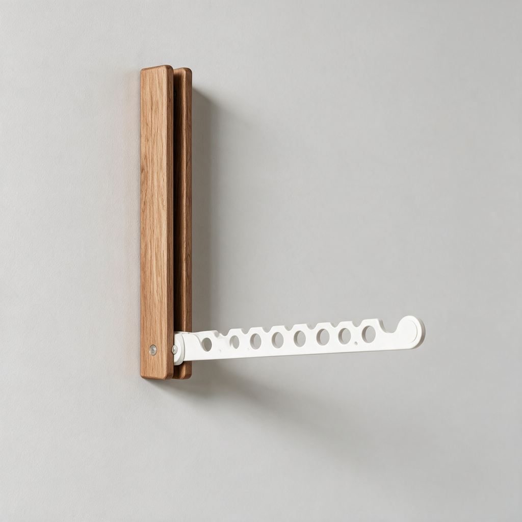 Harlow Folding Timber Wall Rail — White
